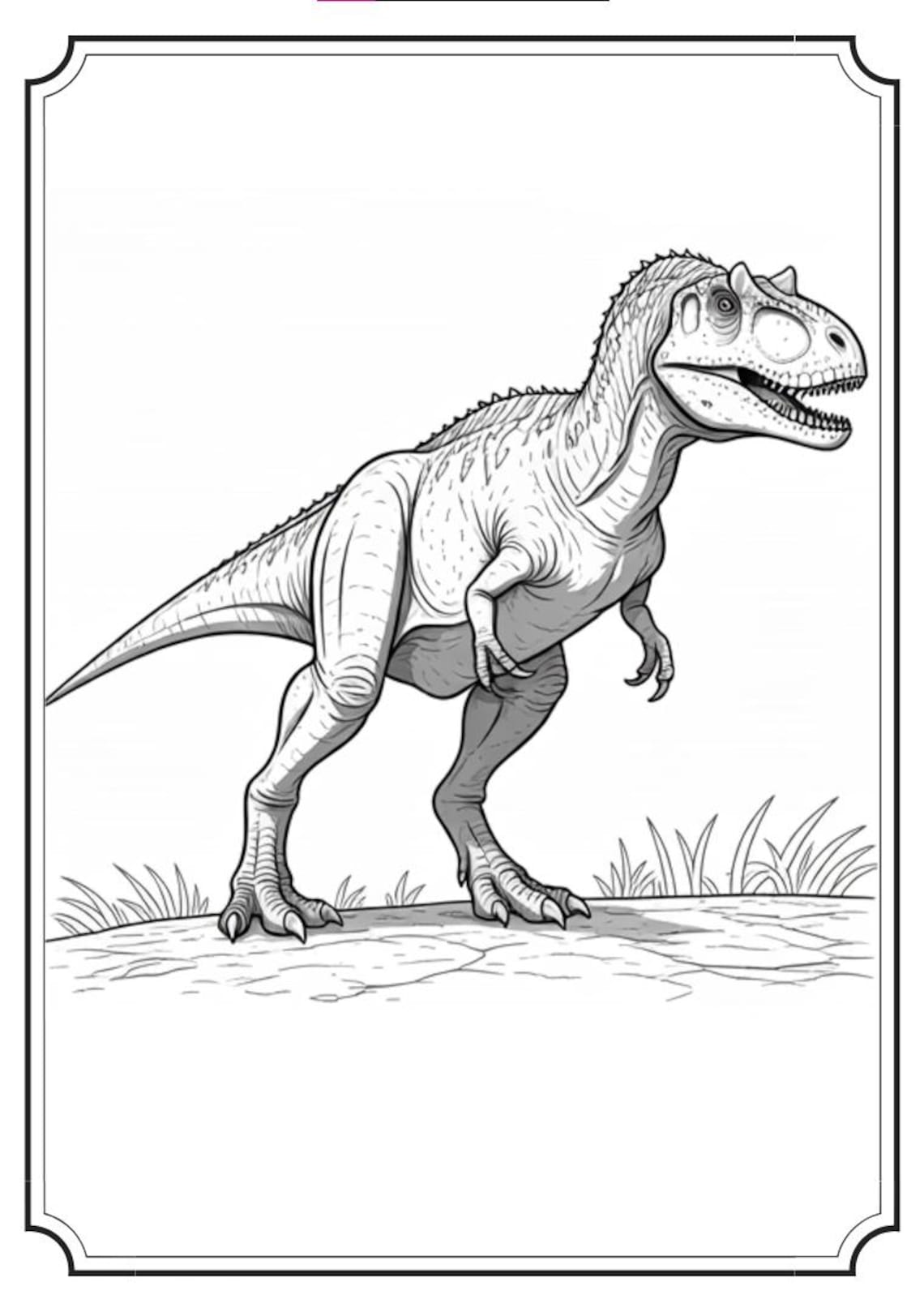 Dinosaur Coloring Book (50 Printable Drawings) - Etsy