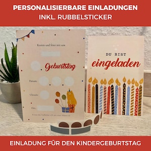 Invito di compleanno per bambini con adesivi da grattare - Gratta e vinci personalizzabili fai da te, biglietti d'invito interattivi DIN A6 per feste per bambini