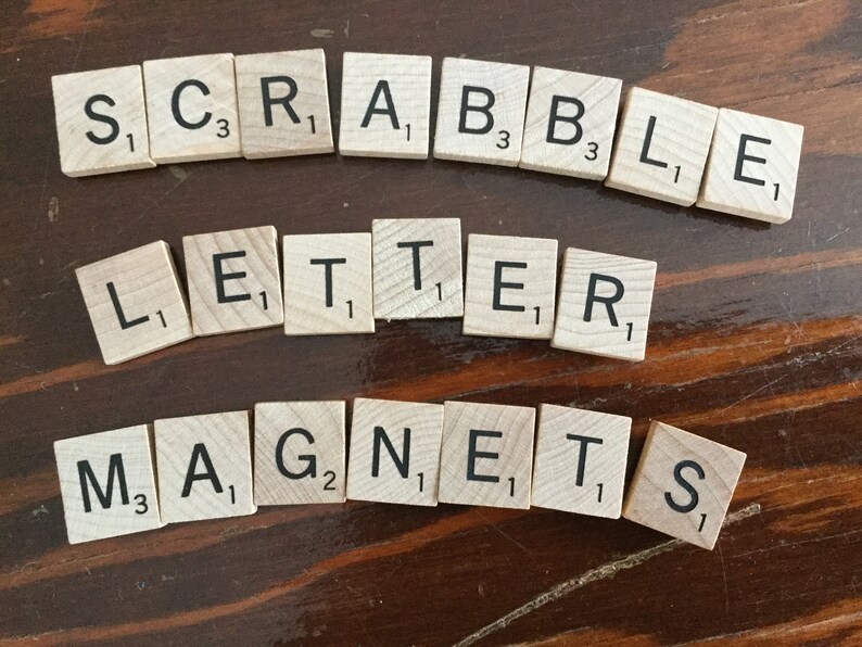 Scrabble Letter Magnet Set Etsy