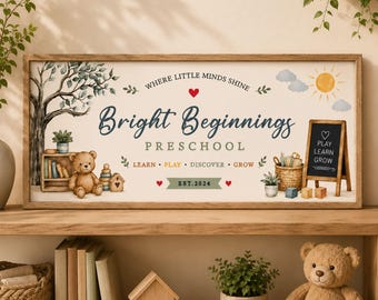 Letrero personalizado para preescolar: Decoración de pared personalizada para guardería