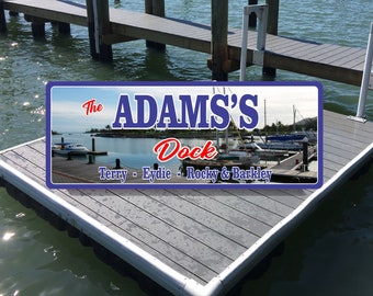 Personalized Boat or Dock Sign - Custom Dock Decor - Boating Welcome Sign