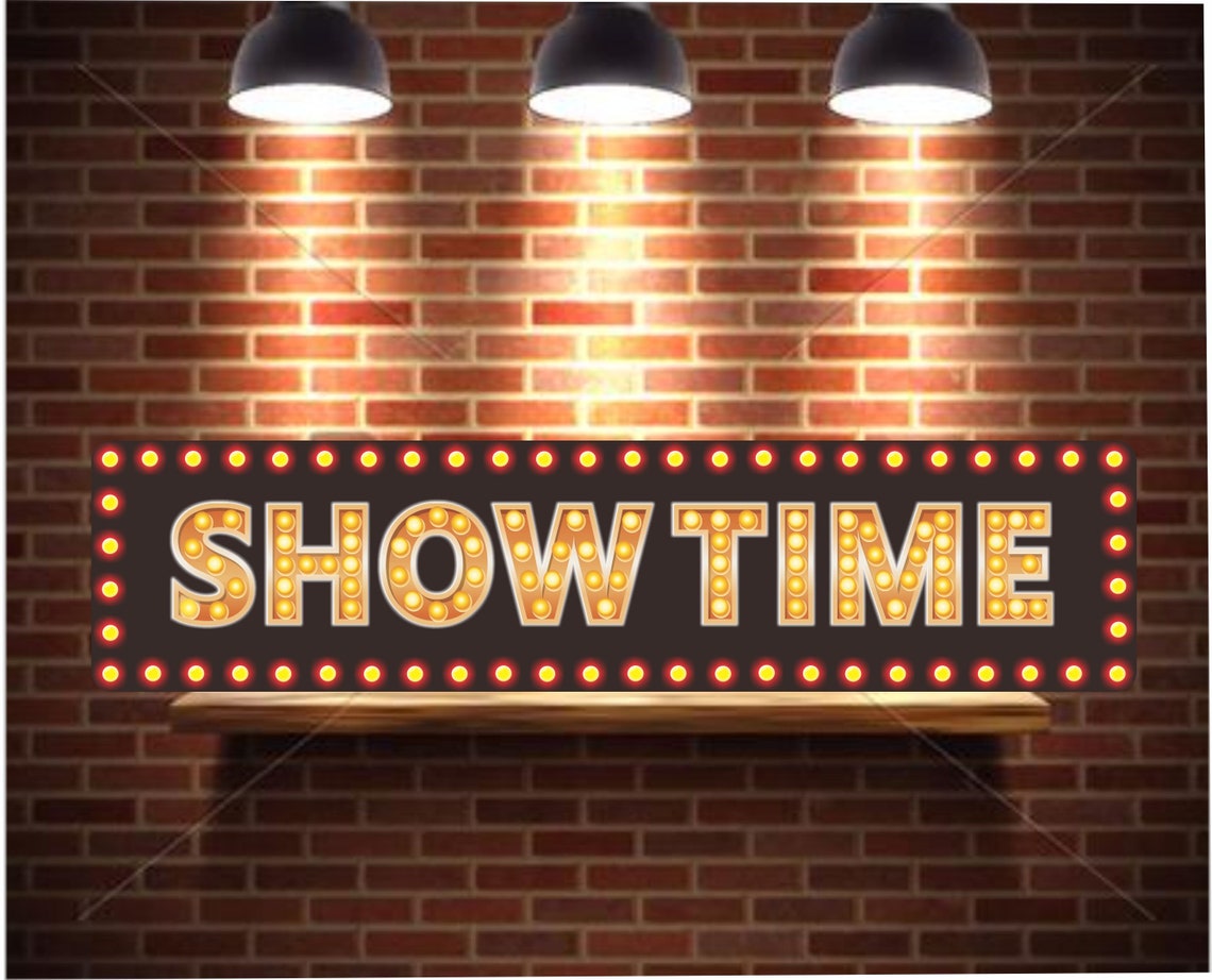 Showtime Sign Movie Room Wall Art for Your Home Theater Decor Etsy