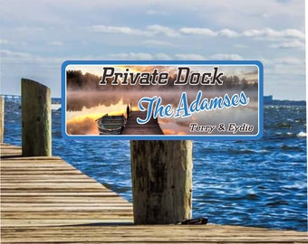 Personalized Boat Dock Welcome Sign With Photographic Boating | Etsy