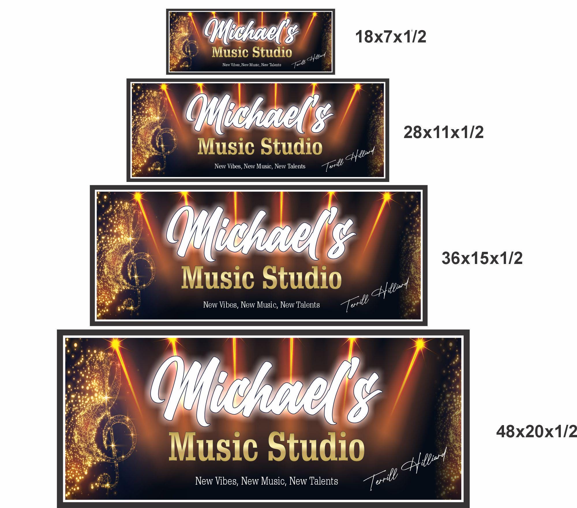 Personalized Recording Room Sign: Custom Audio Space Wall Decor - Etsy