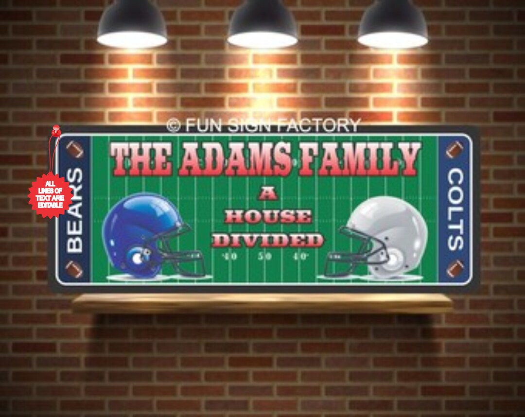 Custom Football Sign | Personalized Sports Sign | Family Name Football ...