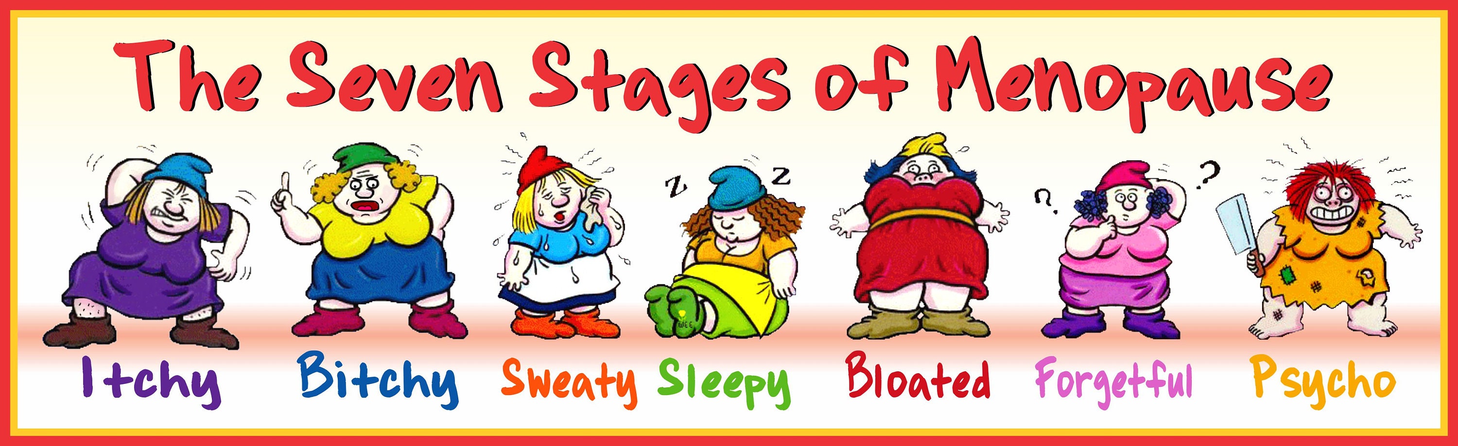 The Seven Stages Of Menopause Funny Novelty Sign Aging Humor Etsy UK the-seven-stages-of-menopause-funny-novelty-sign-aging-humor-etsy-uk