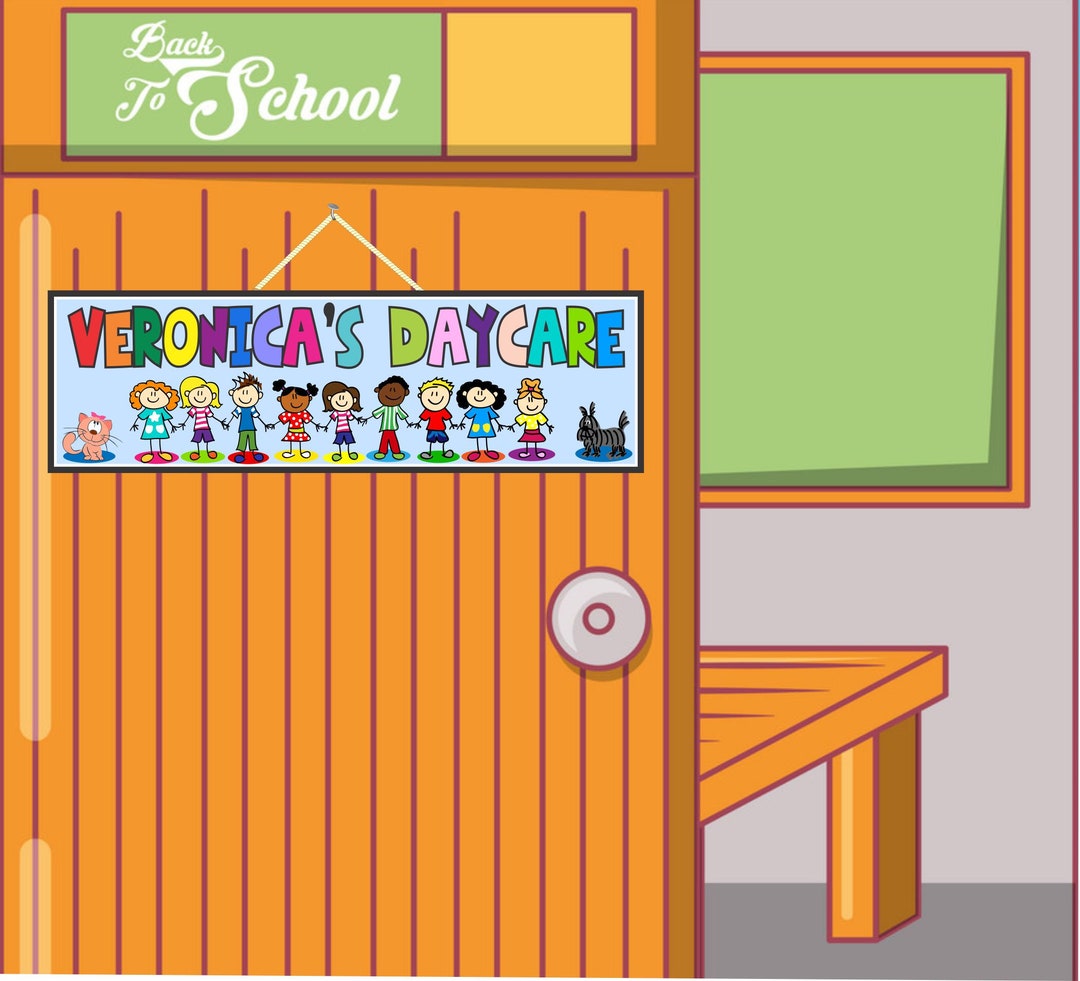 Custom Daycare Sign Kindergarten Sign Preschool Sign - Etsy