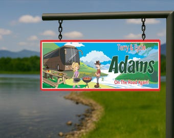 Personalized RV Camping Sign – Custom Motorhome Wall Art
