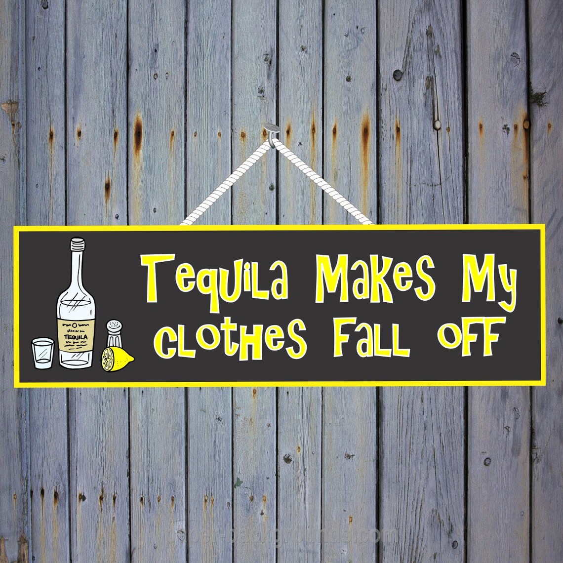 Tequila Funny Novelty Sign Funny Bar Sign Tequila Lovers Etsy