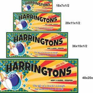 Sign shown in all four size options for easy reference