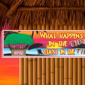 Tiki Bar Sign – Tropical Sunset, Patio Decor