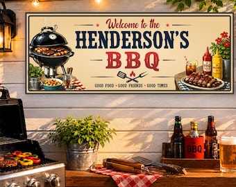 Letrero personalizado para barbacoa: Decoración de pared personalizada para maestros parrilleros