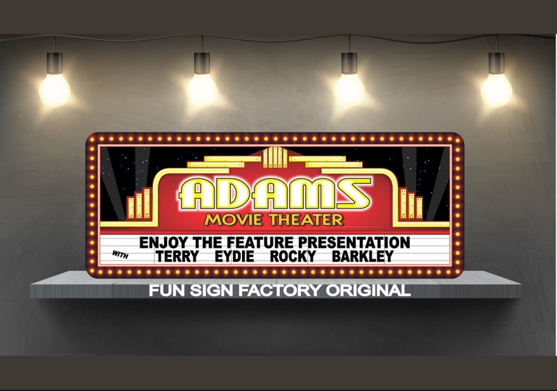 Home Theater Sign Movie Room Sign Marquee Signs Man Cave ...