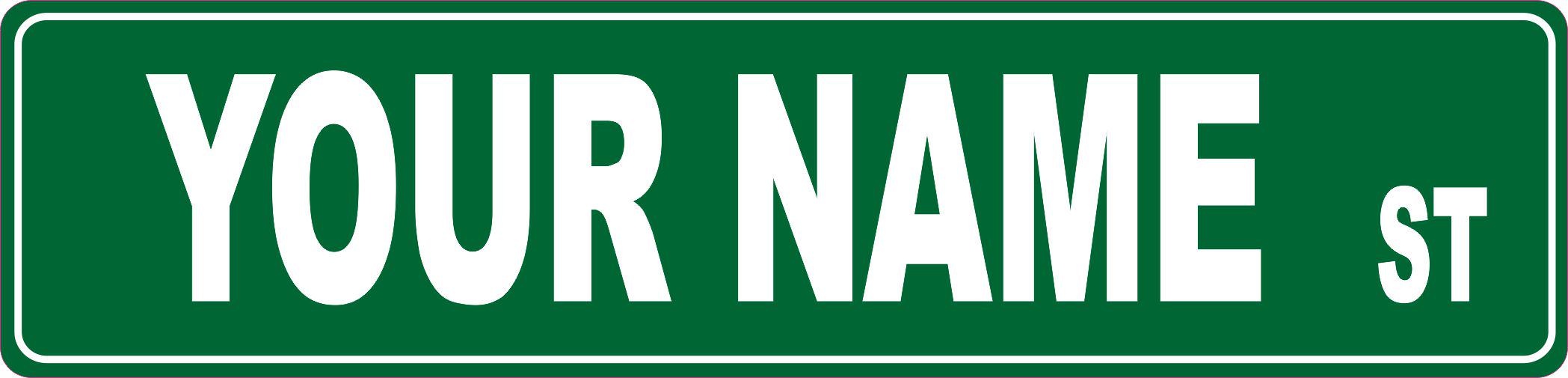 Personalized Street Sign: Custom Green Metal Road Sign - Etsy