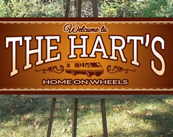 Personalized RV Sign: Custom Camper Decor, Full-Time Travel Gift
