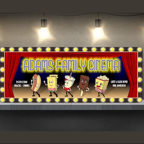 Custom Theater Sign Movie Theater Home Theatre Movie Etsy