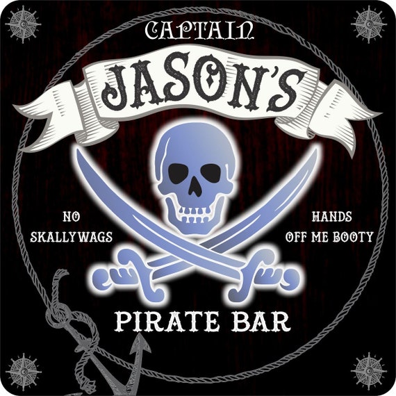 Personalized Custom Sign Pirate Home Bar Sign Skull and Crossbones. Choice  of Background Custom Pirate Bar Sign 16x16 -  Canada