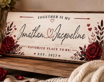 Letrero romántico personalizado para parejas: Decoración de pared personalizada para parejas.