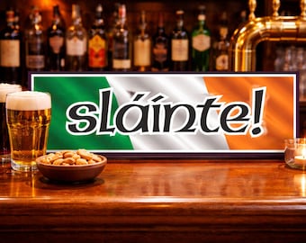 Irish Pub Sign: Sláinte Irish Bar Decor