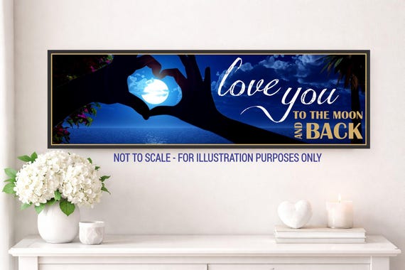 Love You to the Moon and Back Sign: Romantic Wall Decor