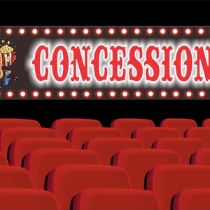Custom Home Theater Concessions Sign: Retro Movie Room Decor
