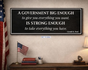 Personalized Patriotic Quote Sign: Government Freedom Wall Decor Custom Inspirational Statement