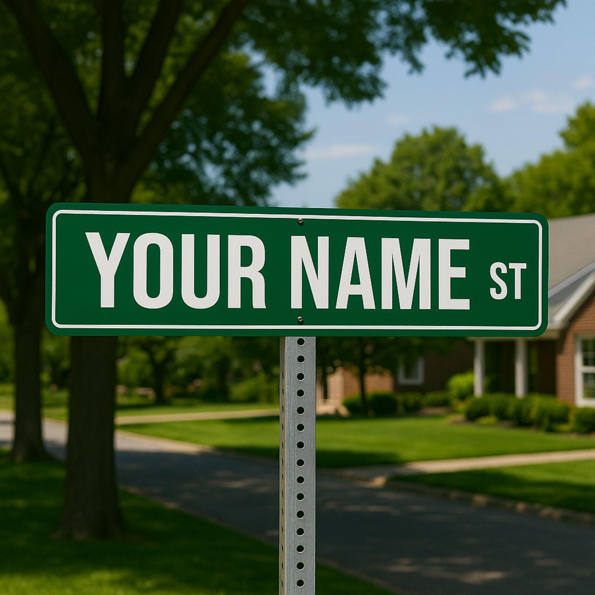 Personalized Street Sign: Custom Green Metal Road Sign - Etsy