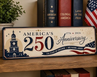 Letrero del Independence Hall America 250 Decoración patriótica Monumento histórico Regalo