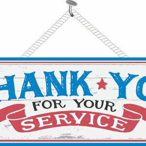 Thank You for Your Service Sign: Patriotic American Flag Decor - Etsy