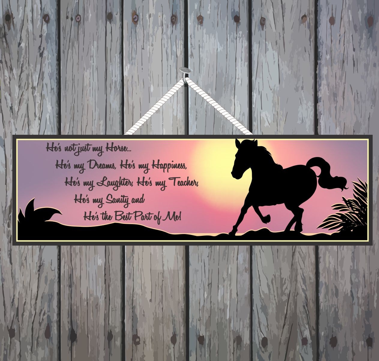 Signe De Citation Inspirante Du Proprietaire De Cheval Avec Etsy Canada