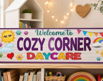 Letrero personalizado para guardería: Placa decorativa personalizada con el nombre de la guardería para la habitación de los niños.