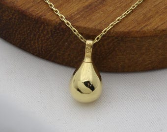 Teardrop Cremation Necklace: Sterling Silver Urn Pendant - Memorial Keepsake-Urn Necklace