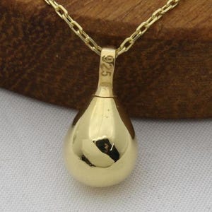 Druppelvormige crematie-urnketting | 15 mm 18 mm 21 mm Ashanger | Sterlingzilveren herdenkingssieraden