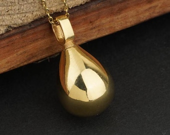 Minimalist Drop Cremation Necklace - Memorial Urn Pendant for Ashes - 3 Sizes & Colors - Keepsake Remembrance Jewelry