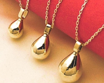 Teardrop Memorial Ash Necklace – Elegant Cremation Urn Pendant for Loved Ones