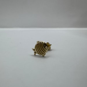 Piercing de peixe em ouro maciço 14K - Tragus - Hélice - Concha - Cartilagem