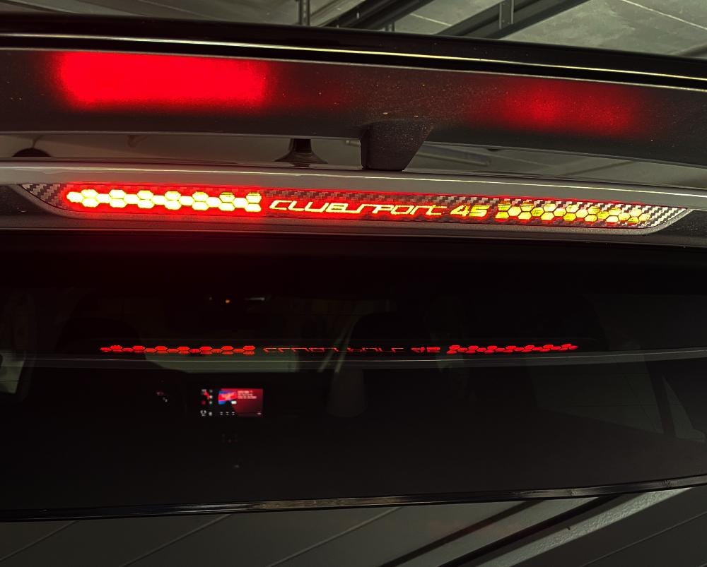 Golf 8 MK8 MK8.5 FL CS45 45 CD sticker "clubsport 45" black brake light