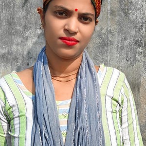 Bandeau torsadé en soie kantha recyclée, serre-tête extensible en tencel image 7