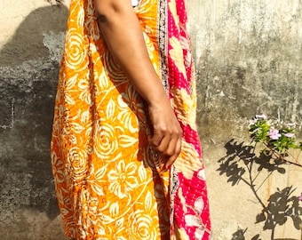 Reversible Kantha Overalls, Upcycled Cotton Romper Jumpsuit, Boho Hippie Dungarees, Plus size , Free Size