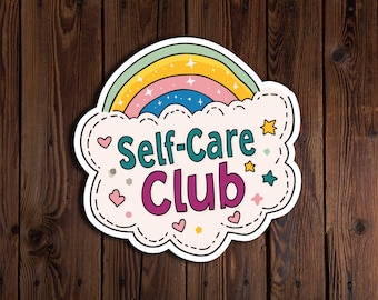 Self-Care Club Sticker, Vinyl Decal