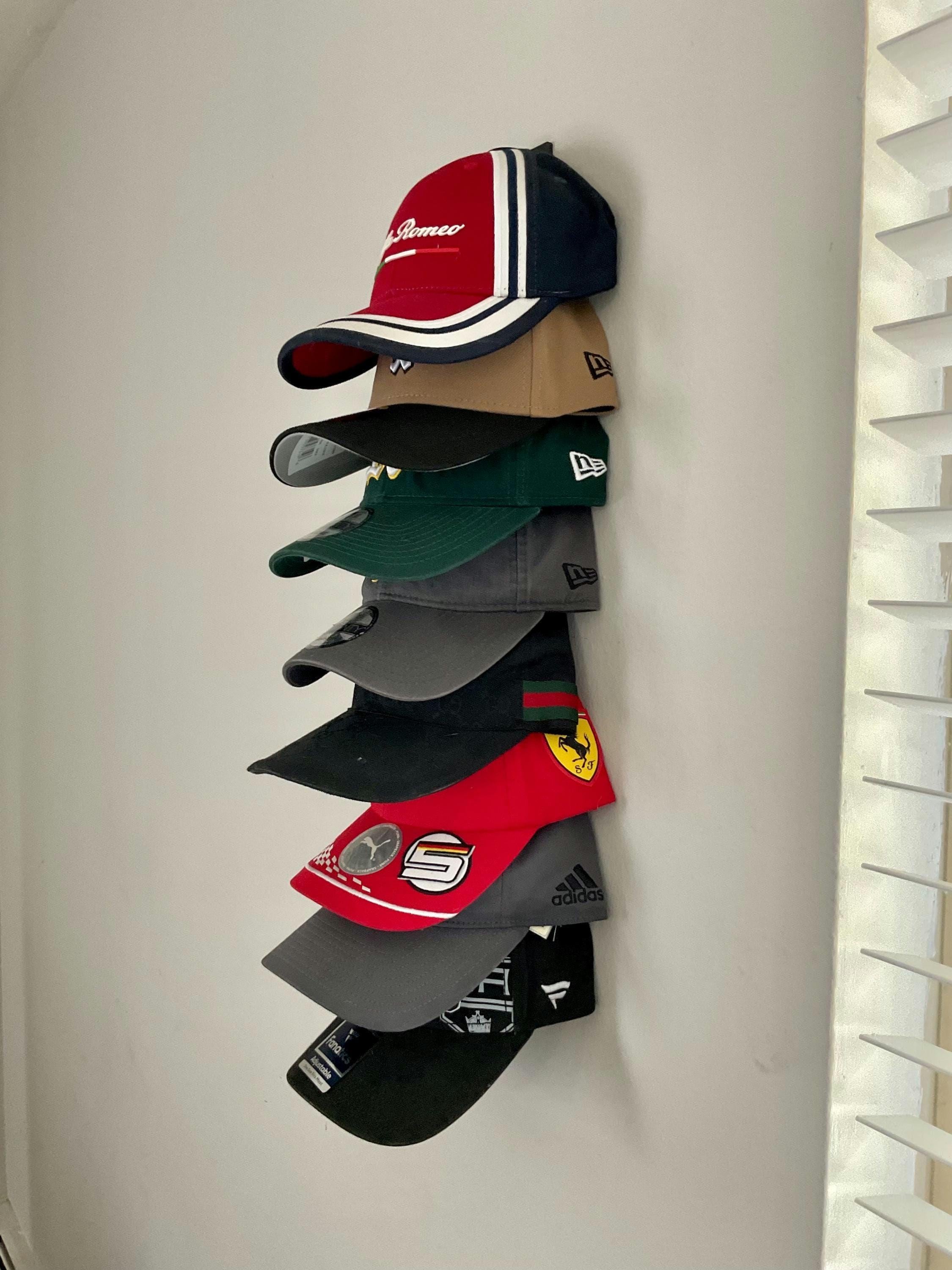 Wall Mounted Hat Rack – Modular Hat Organizer for Baseball Caps & Snapbacks | 3D Printed Storage, Custom Colors, Screws Included