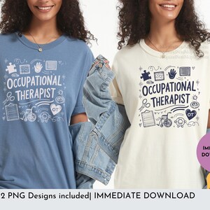 Diseño de camiseta de terapeuta ocupacional: Vida ocupacional SVG, PNG (descarga digital) imagen 3
