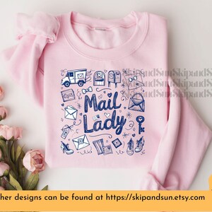 Mail Lady Png Shirt Design Digital Download, Doodle Design, Shirt Png, Mug Design, Postal Lady, Postal Worker Shirt Design