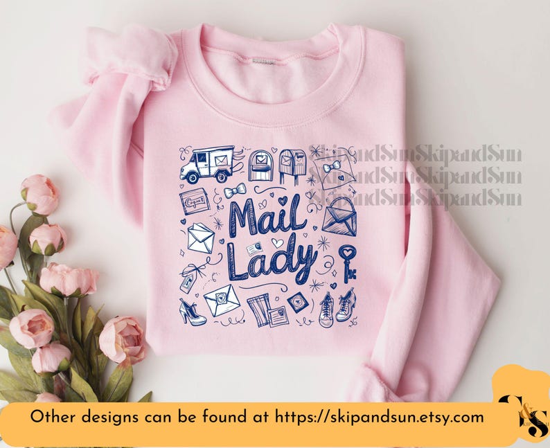 Mail Lady Png Shirt Design Digital Download, Doodle Design, Shirt Png, Mug Design, Postal Lady, Postal Worker Shirt Design