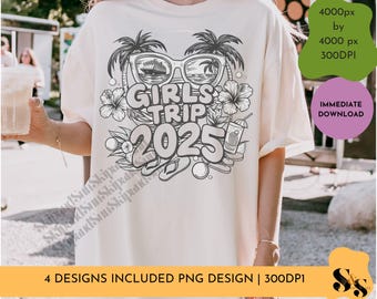 Girls Trip 2025 Cruise PNG: Ladies Weekend Design (Digital Download)
