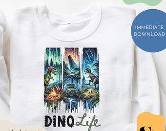 DinoLife Toddler Shirt Design: Trex Monster Trucks (Digital Download)