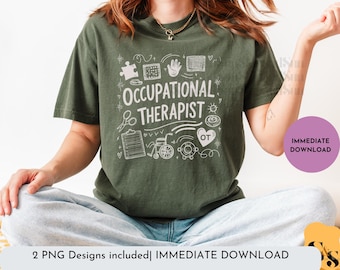 Arbetsterapeutskjortdesign: OT Life SVG, PNG (digital nedladdning)