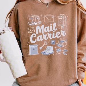 Mail Carrier, Design Shirt Digital Download, Mail Carrier Era, Doodle Designs, Mail Lady Shirt Designs Postal Designs PNG