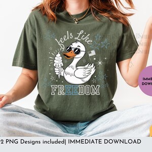 Tastes Like Freedom PNG, Funny Duck Digital Download, Duck Hunting Sublimation PNG, 4th of July Duck Patriotic Sublimation png