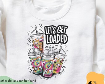 Love Loaded Tea PNG: Tie Dye Clipart, Summer Vibes (Digital Download)